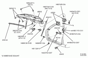ROOF-Liftgate & related parts - B/T 74