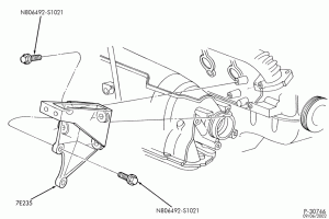 4F50N TYPE - EXTERNAL PARTS-Transmission to engine brace - 6 cyl. 3.0L - exc. DOHC