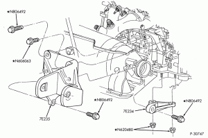 4F50N TYPE - EXTERNAL PARTS-Transmission to engine brace - 6 cyl. 3.0L - DOHC