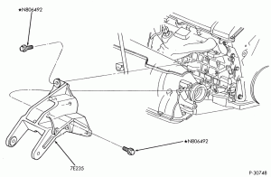AX4N TYPE - EXTERNAL PARTS-Transmission to engine brace - 8 cyl. 3.4L - SHO