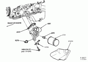 ENGINE-Oil filter - without oil cooler