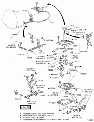 C5 TYPE - EXTERNAL PARTS-EXTERNAL PARTS- shift mechanism - console mounted-F,G,MG,J,P,MP