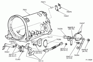 C5 TYPE - INTERNAL PARTS-typical- manual control linkage and related parts-F,MF,G,MG,J,P,MP,S