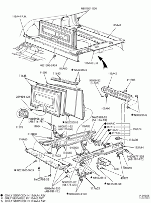 SEATS AND SEAT BELTS-Rear storage compartment - B/T 74