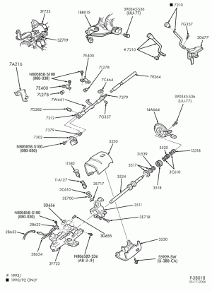 4R70W TYPE - EXTERNAL PARTS-Steering column for column shift - tilt wheel - Page A