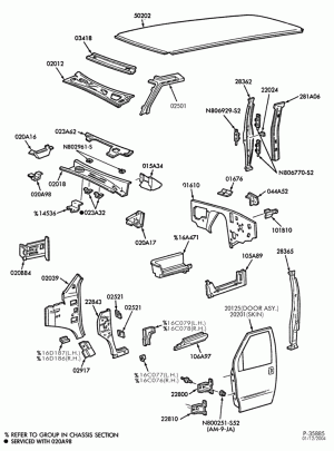 SHEET METAL-Upper body sheet metal parts - front-E150/450
