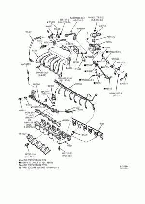 6 CYL. 4.9L - GAS-Fuel injection manifold, injectors, valves & wiring