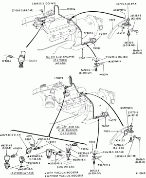 VACUUM TUBE-Vacuum tube installation - w/MT 643 and MT 653-8 cyl. gas-C900, LS-LT-