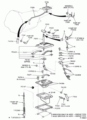 JATCO TYPE - EXTERNAL PARTS-EXTERNAL PARTS- shift mechanism - console mounted-G,MG