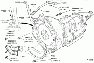 AOD TYPE - EXTERNAL PARTS-AOD TYPE - transmission installation - 8 cyl. 5.0L