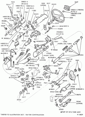 AOT TYPE - EXTERNAL PARTS-EXTERNAL PARTS- steering column and shift mechanism - fixed wheel-A,MA,DT