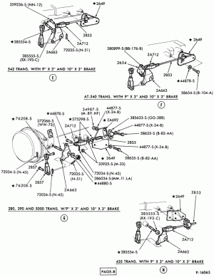 PARKING BRAKES-Parking brake system - trans. mounted- Page B-F-FT600/800