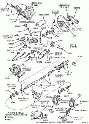 ATX TYPE - EXTERNAL PARTS-EXTERNAL PARTS- steering column - floor shift - fixed wheel-B,MB,W,WE