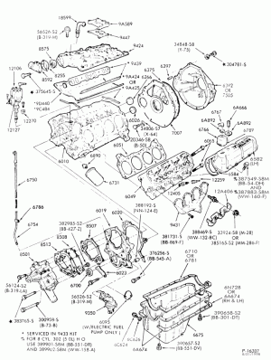 8 CYL. 5.8L-Cylinder block - external-U150