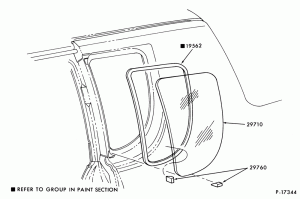 BODY SIDES AND QUARTER-Window parts - quarter - Cougar