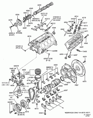 8 CYL. 5.0L (302 C.I.D.)-Cylinder block- internal parts