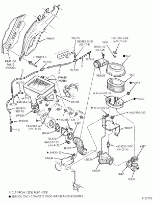 4 CYL. 2.3L (140 C.I.D.)-TC (TURBO)-Air cleaner