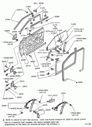 BODY SIDES AND QUARTER-Window parts - front door & door weatherstrips