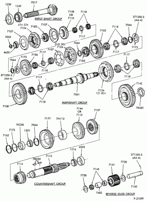 INTERNAL PARTS-(1987/) - Fuller FS-6105 - gear train-F600/800