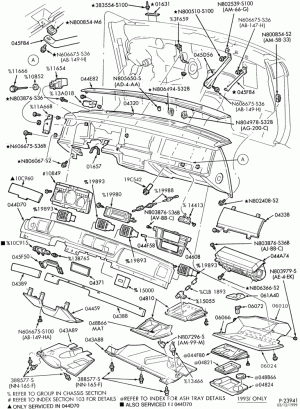 INSTRUMENT PANEL AND FLOOR-Instrument panel - Ford - Page A