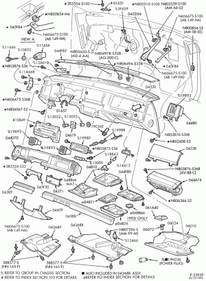 INSTRUMENT PANEL AND FLOOR-Instrument panel - Mercury - Page A