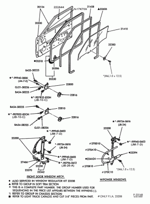 BODY SIDES AND QUARTER-Window parts - front door