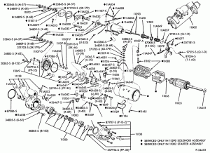 STARTERS-Starter, drive and solenoid assy. (12 or 24 volt-positive engagement)-Delco Remy