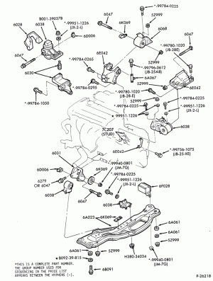 4 CYL. 2.0L-Engine supports - M/T