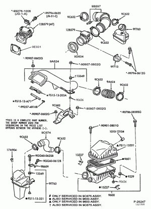 4 CYL. 2.0L-Air cleaner