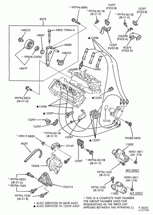 DISTRIBUTOR AND IGNITION SYSTEM-Ignition wiring - 6 cyl. 2.5L