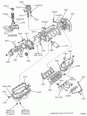 8 CYL. 5.0L-Engine - complete - Page B-U150