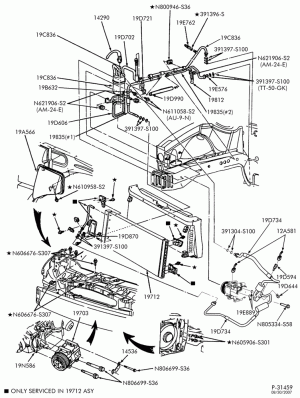 AIR CONDITIONER-Condenser & dehydrator - 6 cyl. 3.0L - exc. DOHC