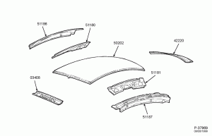 SHEET METAL-54 - upper body - roof panel