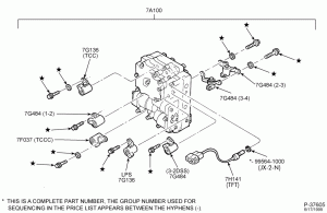 4EAT TYPE - INTERNAL PARTS-4EAT TYPE - main control, selenoids & sensor - type GF