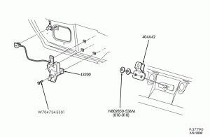 ROOF-Luggage compartment latch & related parts - B/T 54 - Taurus