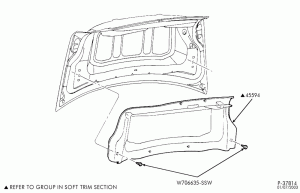 SOFT, INTERIOR TRIM-Luggage compartment trim - decklid trim panel - B/T 54