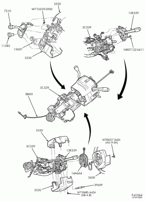 4R70E/4R70W TYPE - EXTERNAL PARTS-Steering column - column shift - Page A