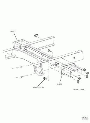 SPRING, STABILIZERS, REAR SUSPENSION-Body spacer installation - commercial & cutaway - with 138" & 158" WB - Page B-E250/350