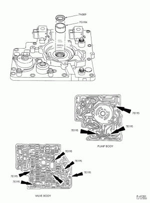 AUTOMATIC TRANSMISSION-INTERNAL PARTS - Valve body & pump assembly (typical) - Page B-TW