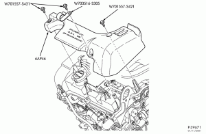 6 CYL. 2.5L - DOHC-Engine cover shield & related parts - special edition