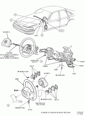 CHOKE, ACCELERATOR AND SPEED CONTROL-Speed control - passenger compartment - Page A