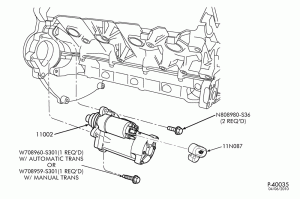 DISTRIBUTOR AND IGNITION SYSTEM-Starter motor - 8 cyl. 6.0L - Diesel