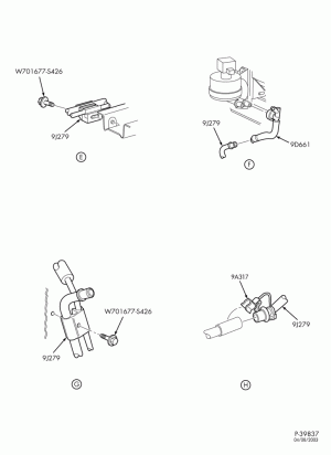 6 CYL. 3.0L - EXC. DOHC-Fuel system - line installation - on board - vapor recovery - Page B