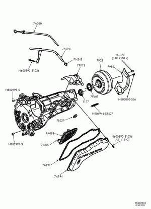 AX4N TYPE - INTERNAL PARTS-Case, converter assembly & related parts