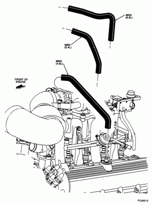 10 CYL. 6.8L-Crankcase vent hose & related parts-E250/550