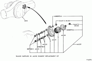 REAR AXLE-Oil filter - 16244-B-C-F-LN600/700