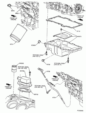 6 CYL. 3.0L - DOHC-Oil pan, filter, dip stick & related parts