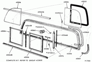 COWL-Back window parts (sliding)-F-FT600/900
