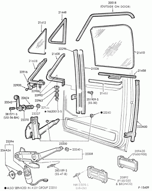 COWL-Door window parts-F-FT600/900
