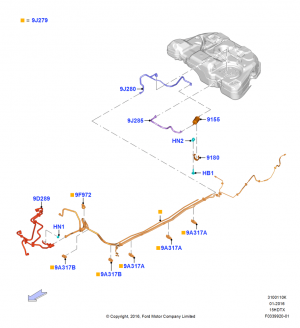 Fuel Lines, 1.5L GTDI I4, Less Clean Fuel Fleet Vehicle; 04/APR/2016